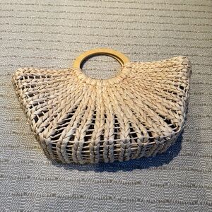 Bujibaja Straw Bag with Circle Handle